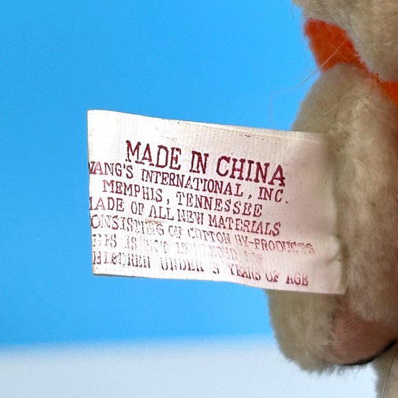 VERY RARE Vintage Wangs International Bunny Rabbit 7" Plush Stuffed Animal Toy - Picture 5 of 6